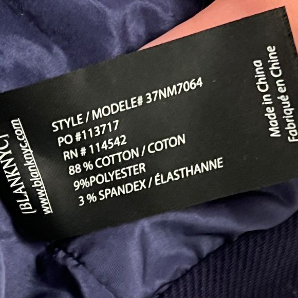 Blank NYC Jacket Men’s L Navy Blue Twill Shacket Snap Button Chest Pocket - Picture 13 of 16